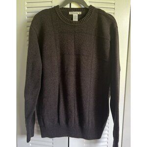 Geoffrey Beene Men's Chocolate Brown Cotton Sweater L/G Grandpacore